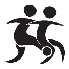 sports icon set, football icon in flat style