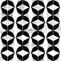 Abstract geometric black and white hipster fashion random handmade organic background pattern