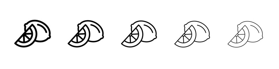 Citrus, lemon, lime, orange, tangerine slice icon simple illustration logo art