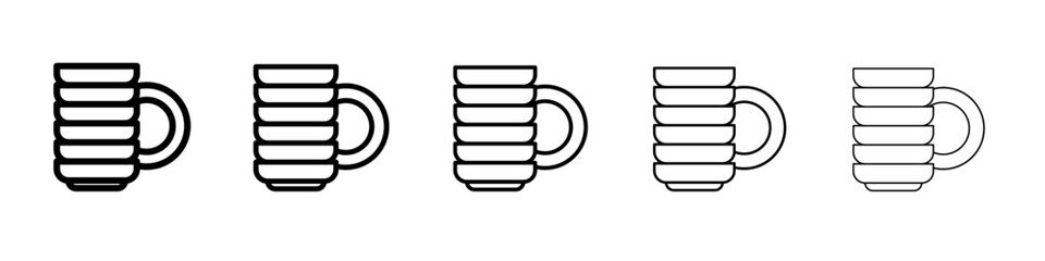 Clean stack plates icon simple illustration logo art