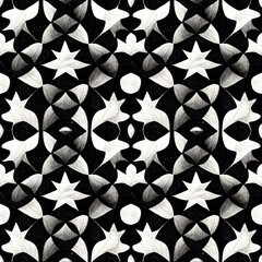 Abstract geometric black and white hipster fashion random handmade organic background pattern