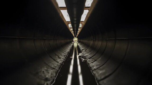 Dark tunnel perspective architecture