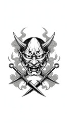 skull with wings and sword