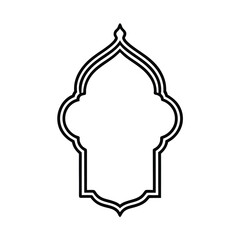 Arabic patterns mirror vector illustration