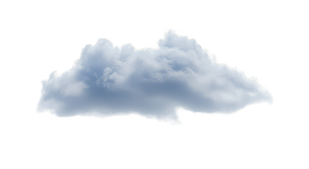 Isolated Fluffy Cumulus Cloudscape Floating in the Blue Sky Day