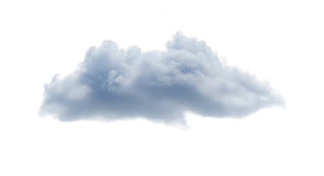 Isolated Fluffy Cumulus Cloudscape Floating in the Blue Sky Day - Powered by Adobe