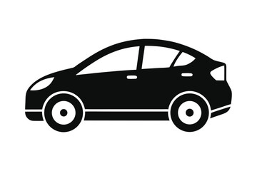 Fototapeta premium Car silhouette vector bundle illustration, Set of black Car silhouette vector
