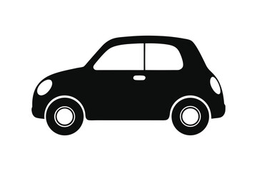 Fototapeta premium Car silhouette vector bundle illustration, Set of black Car silhouette vector