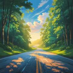 road in the forest