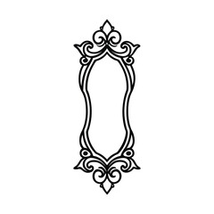 decorative long mirror vector illustration