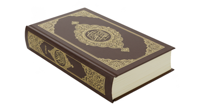 Isolated Holy Quran Book with Transparent Background for Ramadan