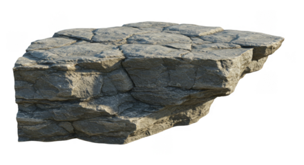 Isolated Gray Rough Stone Texture Detailed Geology Rock Material