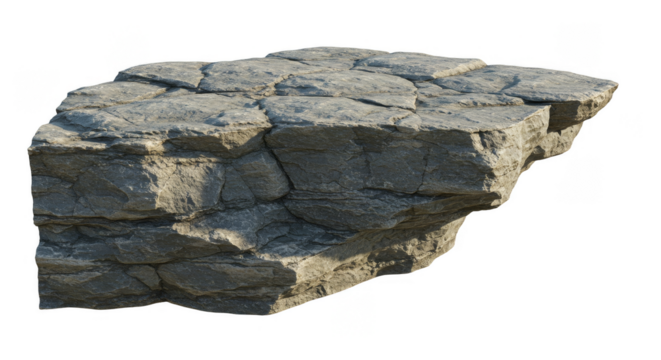 Isolated Gray Rough Stone Texture Detailed Geology Rock Material