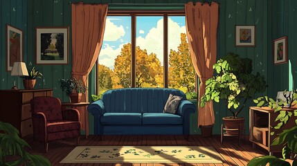 Autumnal Living Room Sunshine