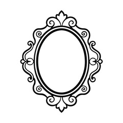  rococo patterns mirror vector illustration