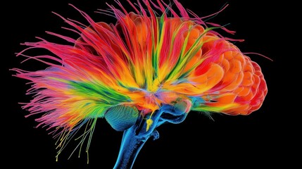 Colorful brain graphic