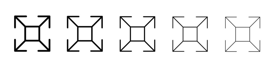 Compact size icon simple illustration logo art