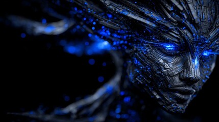 An Stock stock image featuring an abstract digital human face