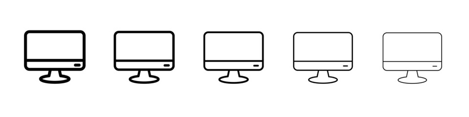 Computer monitor icon simple illustration logo art