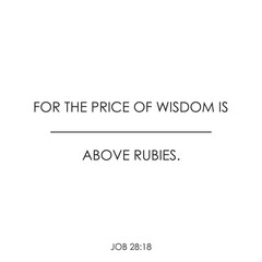 The Price of Wisdom is Above Rubies A Biblical Proverb vector illustration