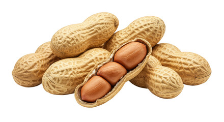 Isolated Pile Peanuts Shell Nut Food Transparent Background