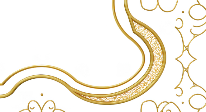 Isolated Golden Decorative Ornament Frame Floral Detailed Vintage Background