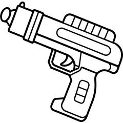 Minimalist Water Gun Outline