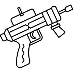 Minimalist Water Gun Outline