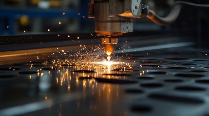 Gas Cutting Machine in Action on Steel Fabric