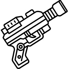 Obraz premium Minimalist Water Gun Outline