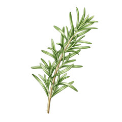 Fototapeta premium Isolated Rosemary Sprig Illustration Aromatic Culinary Herb On Transparent