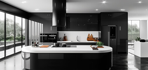 Beautiful sleek and modern kitchen