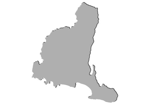 Administrative map of Banyuwangi District, East Java, Indonesia