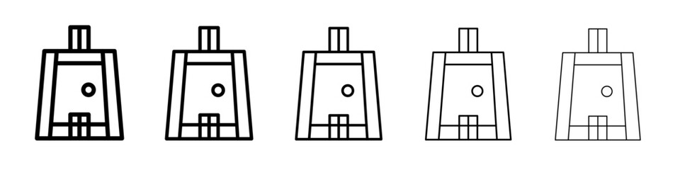 cricket pitch icon simple illustration logo art