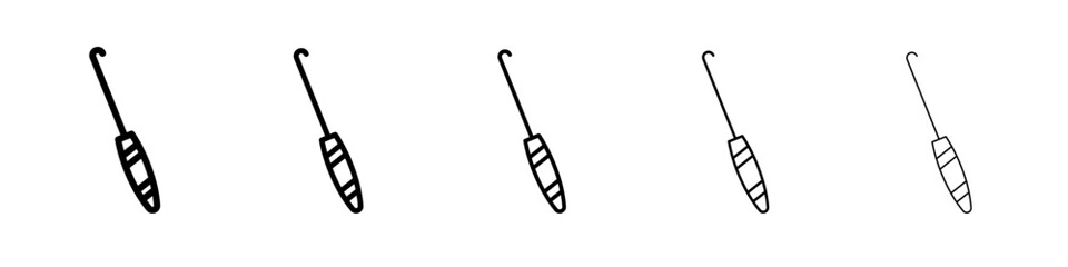 Crochet needle icon simple illustration logo art