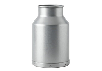 Isolated Metallic Silver Can a Transparent Background Food Container