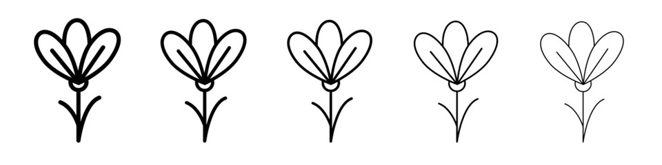 Naklejka premium Crocus Icon simple illustration logo art