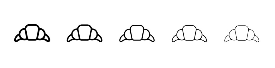 Croissant icon simple illustration logo art