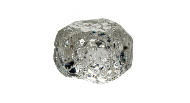 Isolated Silver Mineral Stone Shiny Rock Precious Gemstone Crystal