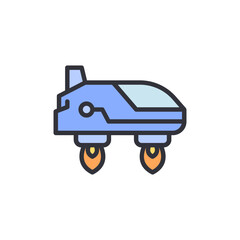 Futuristic Flying Vehicle Design For Science Fiction Concept Artwork