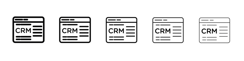 crm icon simple illustration logo art