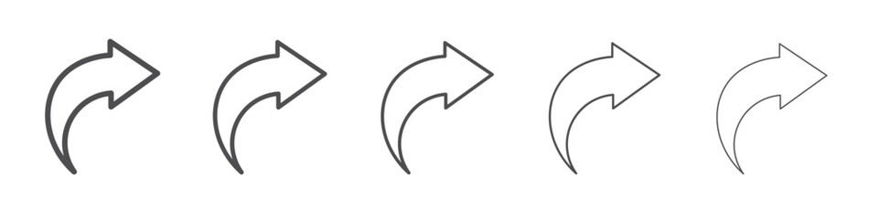Curved arrow up icon simple illustration logo art