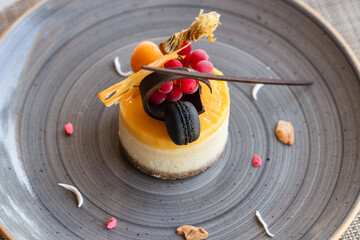 A Delicious Chocolate Dessert On The Table