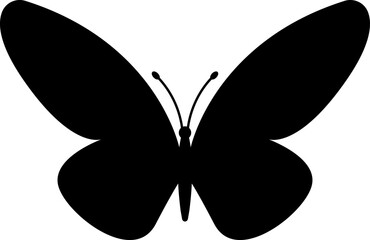 Butterfly Silhouette Icon — Minimal Insect Illustration for Summer and Nature Themes