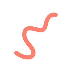 Cartoon hookworms parasite 