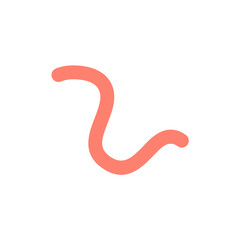 Cartoon hookworms parasite 