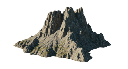 Isolated Mountain Rock Formation Terrain Transparent PNG Background