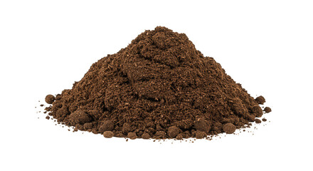 Isolated Pile of Brown Soil Ground Dirt Earth Transparent Background