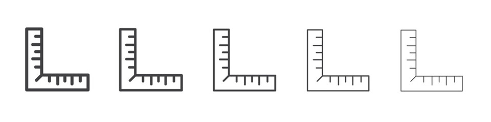 Degree square ruler icon simple illustration logo art