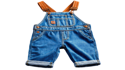 Denim Overalls: A pair of stylish denim overalls, meticulously detailed, is artfully presented. The classic blue hue and functional design make them a staple of comfort and style.